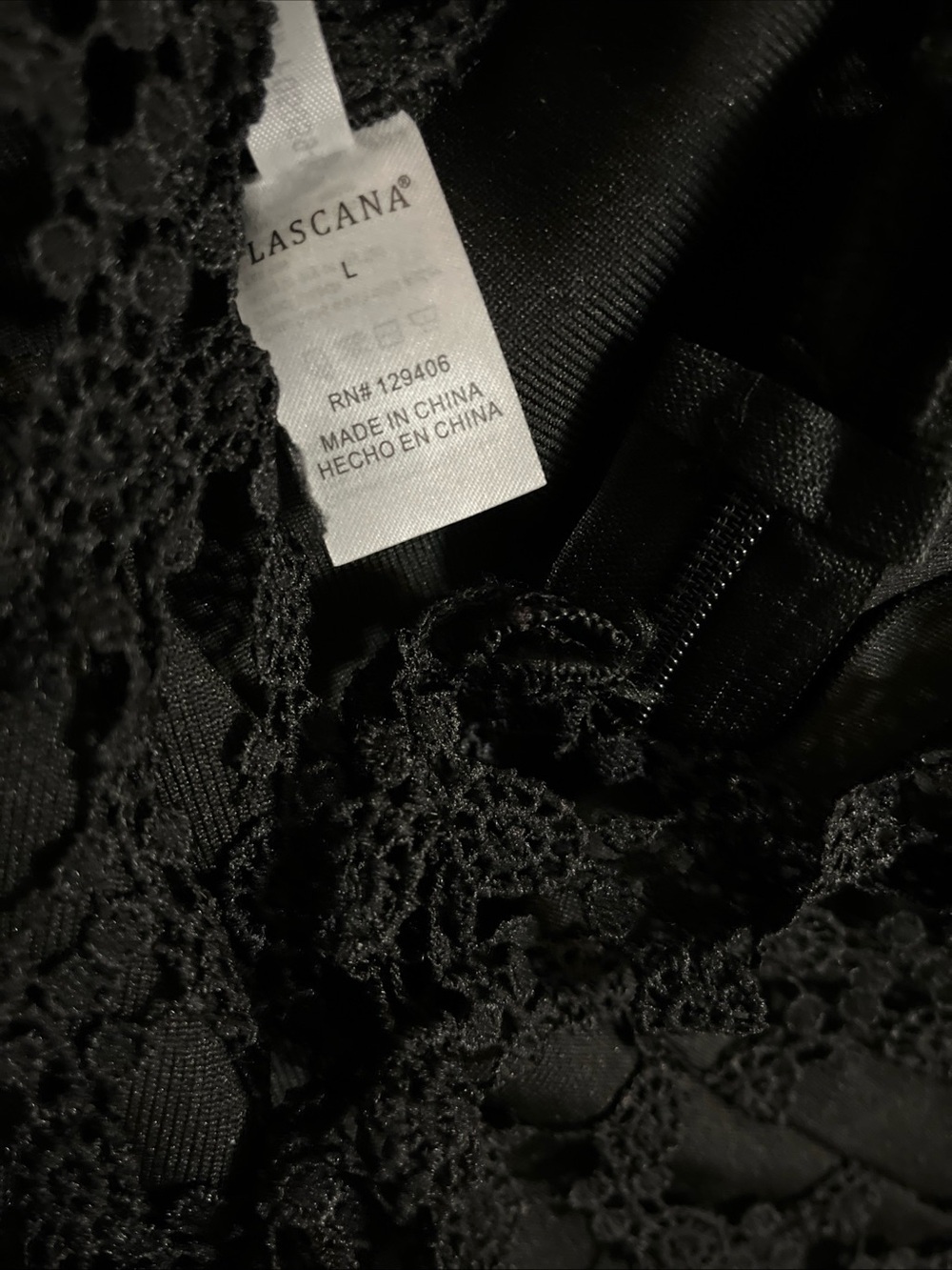 Crochet Lace Tank Top - Black Large NWT - Picture 3 of 3